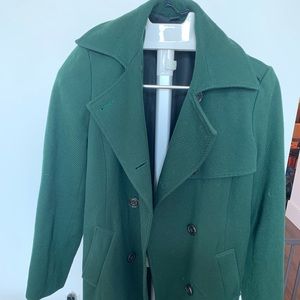 Gently used Gap forest green womens trench coat